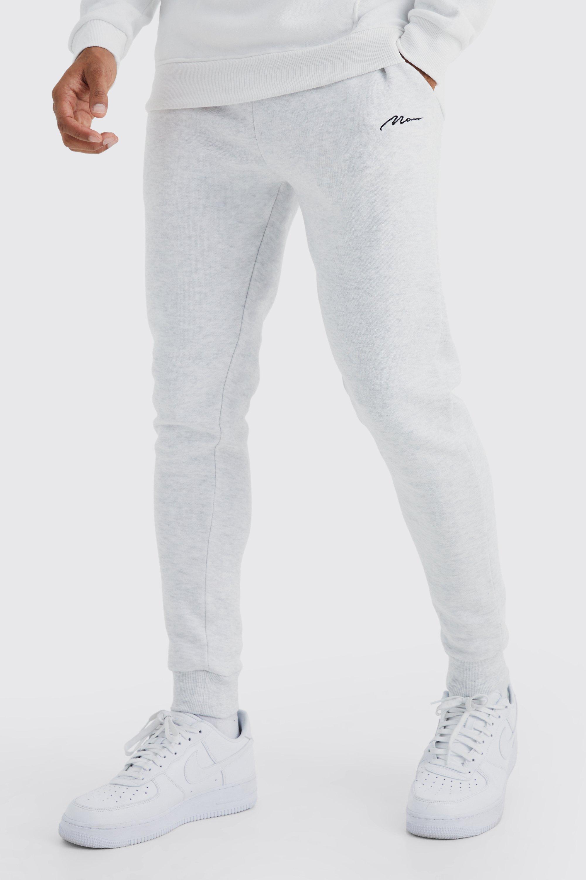 Boohooman grey tracksuit discount bottoms